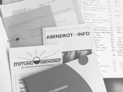 Abendrot, la caisse de pension durable - Documents de l'époque de la fondation